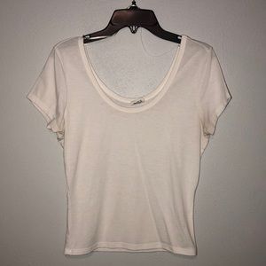 White Low-neck Blouse